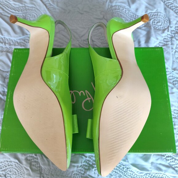 Lilly Pulitzer Kat Kitten Slingback Heels - Picture 10 of 11